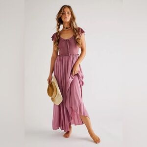 Free People Eloise mauve pink dress